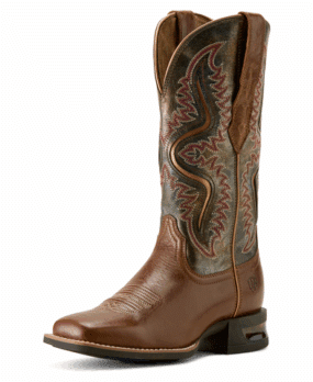 Captivate Wide Square Toe Western Boot Dark Tan/Titanium Ariat