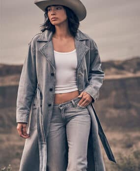 Relaxed Denim Trench Wrangler